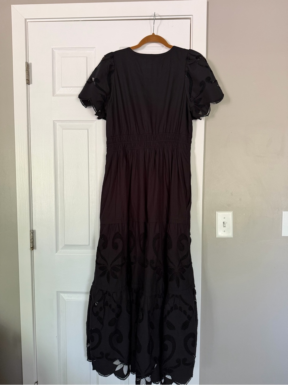 Anthropologie Black Somerset Lace Maxi Dress - Picture 7 of 12
